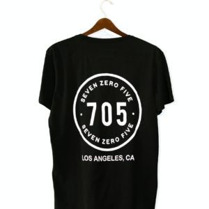 black and white crew neck t-shirt